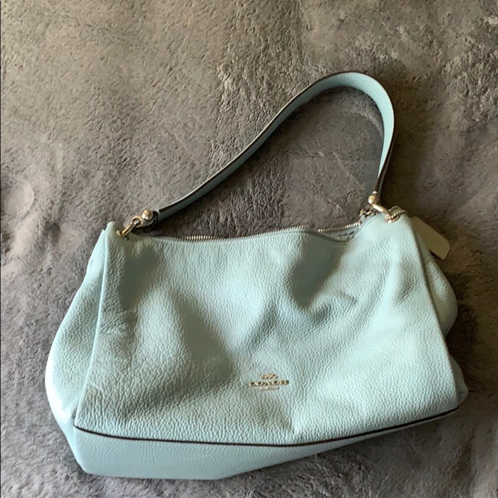 Light blue Coach shoulder bag